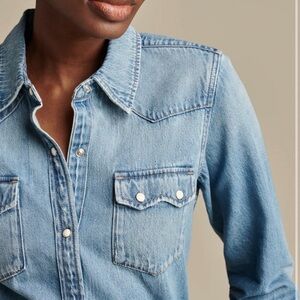 NWT Lucky Brand Denim Western Shirt